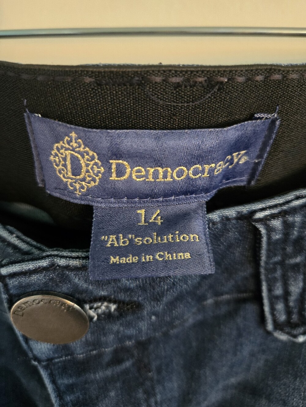 Democracy Dark Blue Ab Technology Jeans Size 14 - Picture 3 of 3